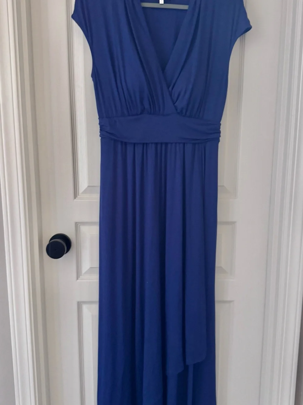 SOMA Medium Blue Midi Wrap-Style Dress. SZ Medium Excellent Condition - Picture 2 of 5